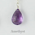 Silver Gemstone Solo Necklace | Magpie Jewellery | Amethyst, Faceted | Labelled