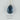 Silver Gemstone Solo Necklace | Magpie Jewellery | Dark Blue Quartz | Labelled