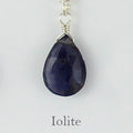 Silver Gemstone Solo Necklace | Magpie Jewellery | Iolite, Faceted | Labelled