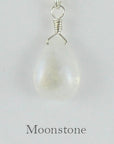 Silver Gemstone Solo Necklace | Magpie Jewellery | Moonstone | Labelled