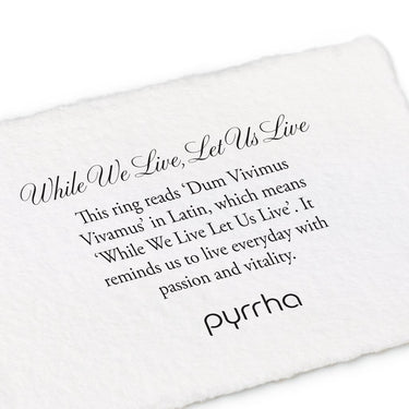 While We Live Let Us Live Poesy Ring | Magpie Jewellery