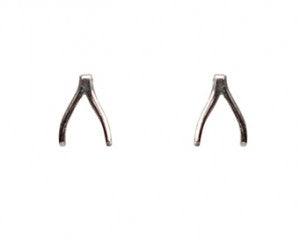 Wishbone Stud Earrings - Magpie Jewellery