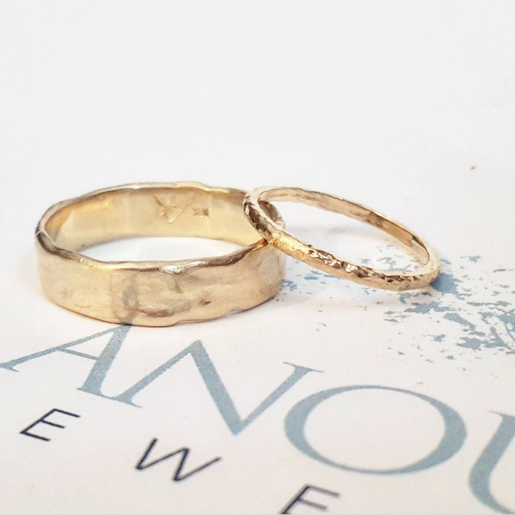 Extra Fine Seashore Band in Yellow Gold - Magpie Jewellery